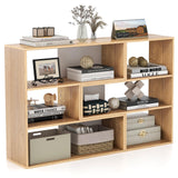 6 Cubes Bookcase, 2-Piece Separable Floor Standing Open Horizontal Bookshelf