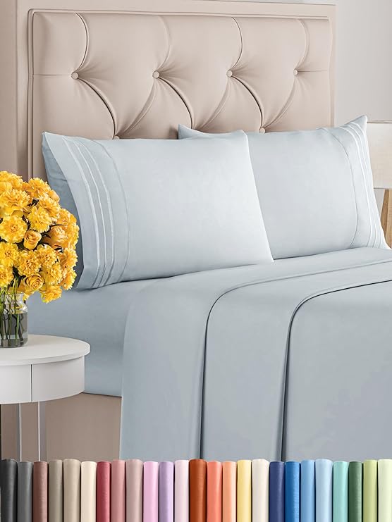 Queen Size Sheet Set - Breathable & Cooling Sheets