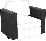 Fabric Modular Sectional Sofa Armrest Backrest Module Couch Side Sectional Part Armrest