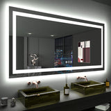 60X36 LED Bathroom Mirror with Lights, Anti-Fog, Dimmable, Backlit + Front Lit, Lighted