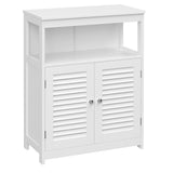 Bathroom Floor Cabinet, Bathroom Storage Cabinet, Freestanding, with Double Shutter