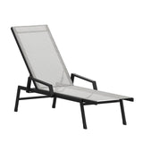 Brazos Adjustable Chaise Lounge Chair with Arms