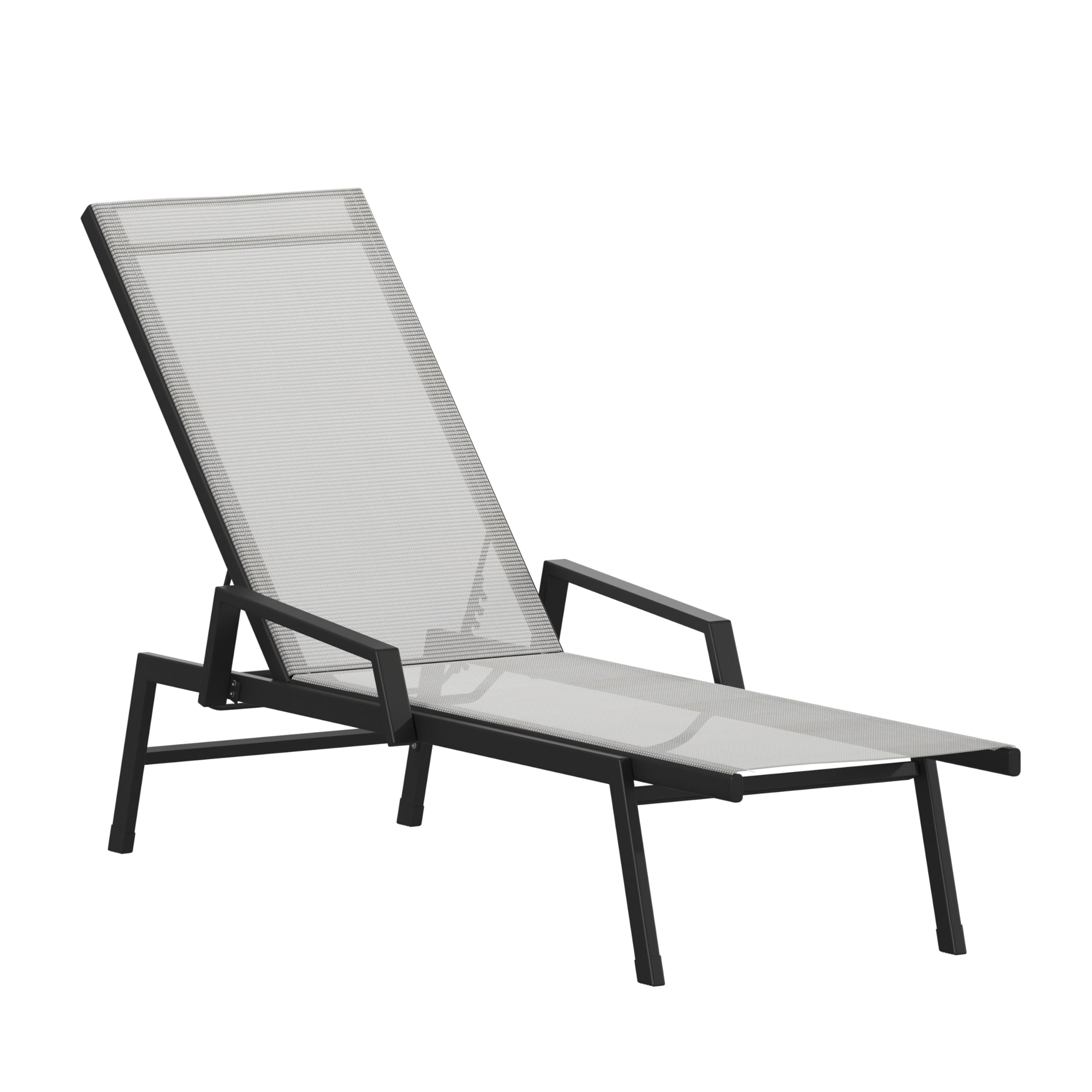 Brazos Adjustable Chaise Lounge Chair with Arms