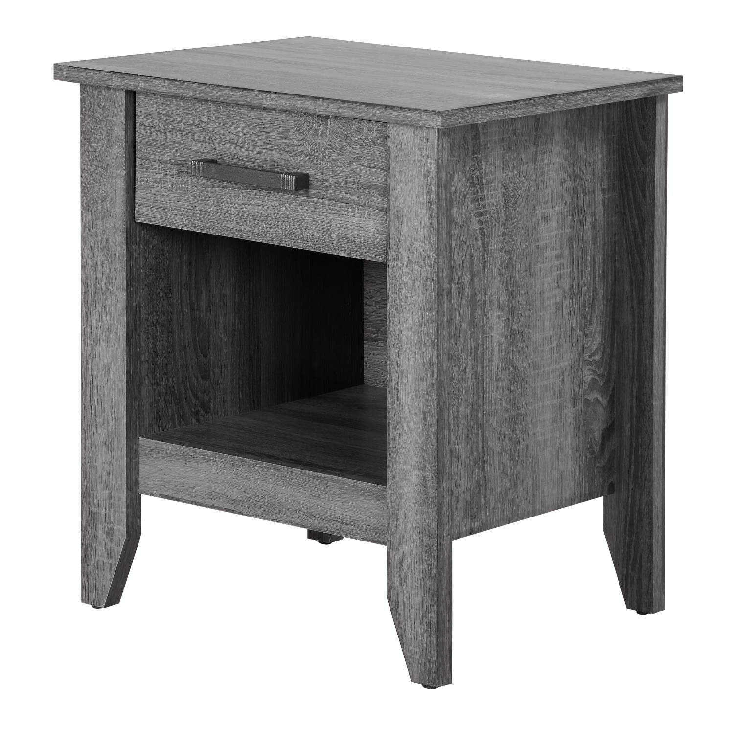 Lennox G053-N, Gray End Table, Nightstand, 24" H x 18" W x 21" D