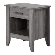 Lennox G053-N, Gray End Table, Nightstand, 24" H x 18" W x 21" D