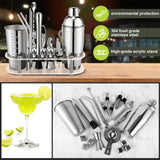 26 Piece Cocktail Shaker Bar Set, Stainless Steel Bartender Kit with Acrylic Stand