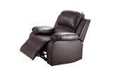 Living Room Reclining Sofa Chair|Bonded Leather Upholstery|Single Manual Reclining