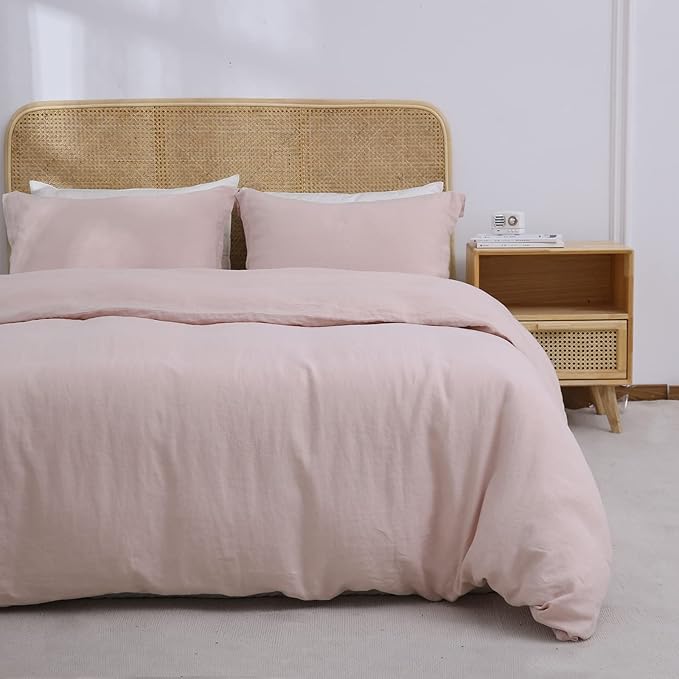 100% Linen Duvet Cover Set, Natural French Flax Linen Duvet Cover Twin Size