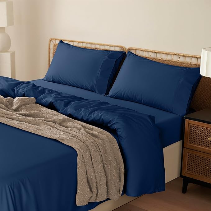 1000 Thread Count 100% Egyptian Cotton Sheets Set,King Size Bed Sheet 4 Piece Sets,