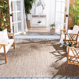 Courtyard Collection Area Rug - 9' x 12', Natural & Black, Non-Shedding & Easy Care,