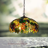 Tiffany Pendant Light Grape Art 20" E26 Stained Glass Pendant Lamp Creative Art Ceiling
