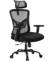 Ergonomic Office Chair, High Back Desk Chair with S-Shaped Backrest, Adjustable Lumbar Support, Headrest