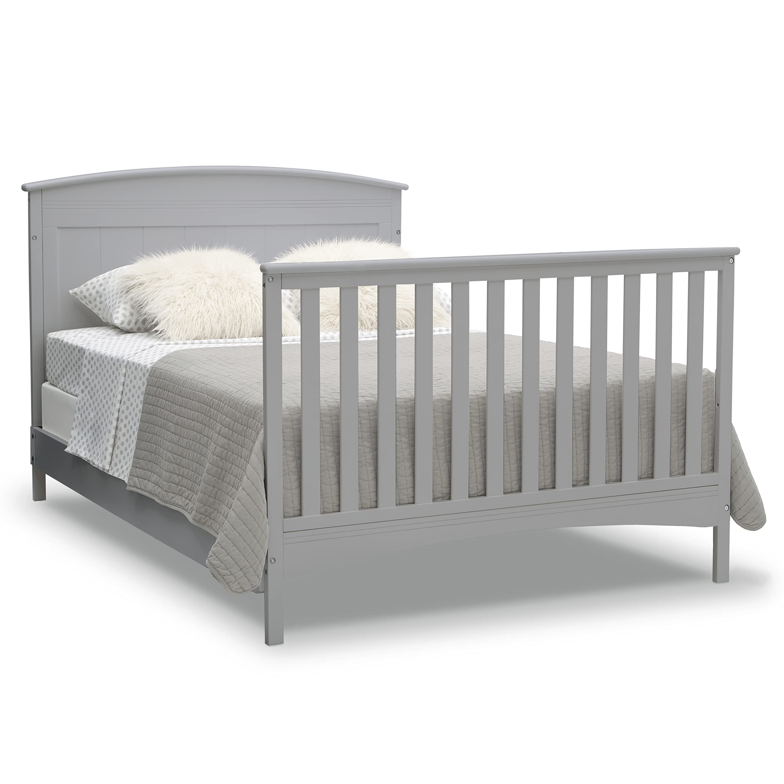 Archer Solid Panel 4-in-1 Convertible Baby Crib - Greenguard Gold Certified, Grey