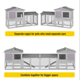 Chicken Coop for 4-6 Chickens Outdoor Duck House Wooden Quail Cage