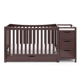 4-In-1 Convertible Crib & Changer With Drawer (Espresso) – GREENGUARD Gold Certified,