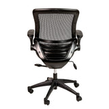 Warfield Mid-Back Transparent Black Mesh Executive Swivel Office Chair with Black Frame