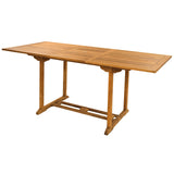 Rectangular Outdoor Patio Extension Bar Height Dining Table