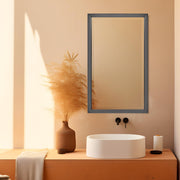 Brushed Black Recessed Medicine Cabinet with Beveled Mirror