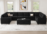 Oversized Modular Sectional Sofa U Shaped Sofa with Storage Ottoman