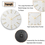 12 Inch Wall Clock Silent Non Ticking, Preciser Modern Style Decor Clock for Home