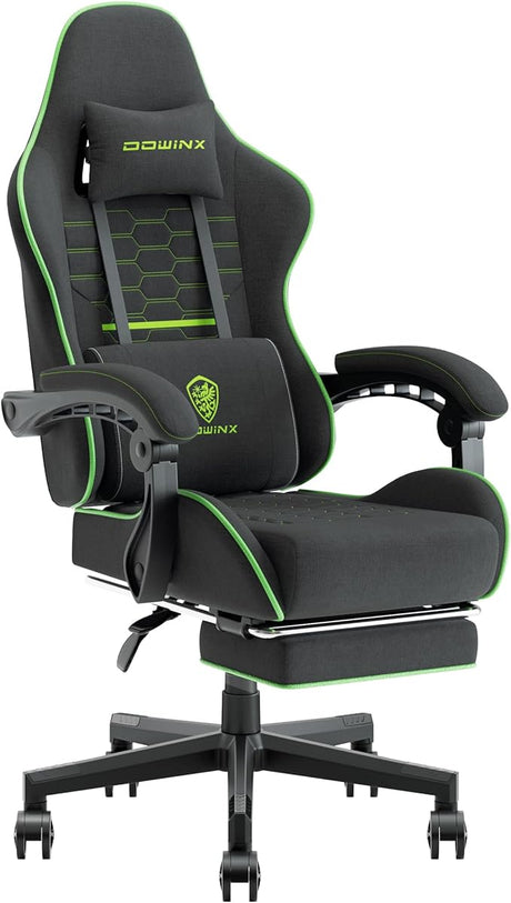 Gaming Chair Fabric with Pocket Spring Cushion, Massage Game Chair Cloth