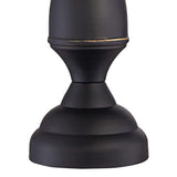 Regency Hill Ben Farmhouse Traditional Table Lamps 25" High Full Size Set of 2 Dark Bronze Brown Metal Beige Linen Drum Shade Decor for Living Room Bedroom House Bedside Nightstand Home Office