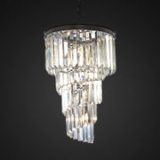 Helix Chandelier 27" with 6 Lights and Iron Finish