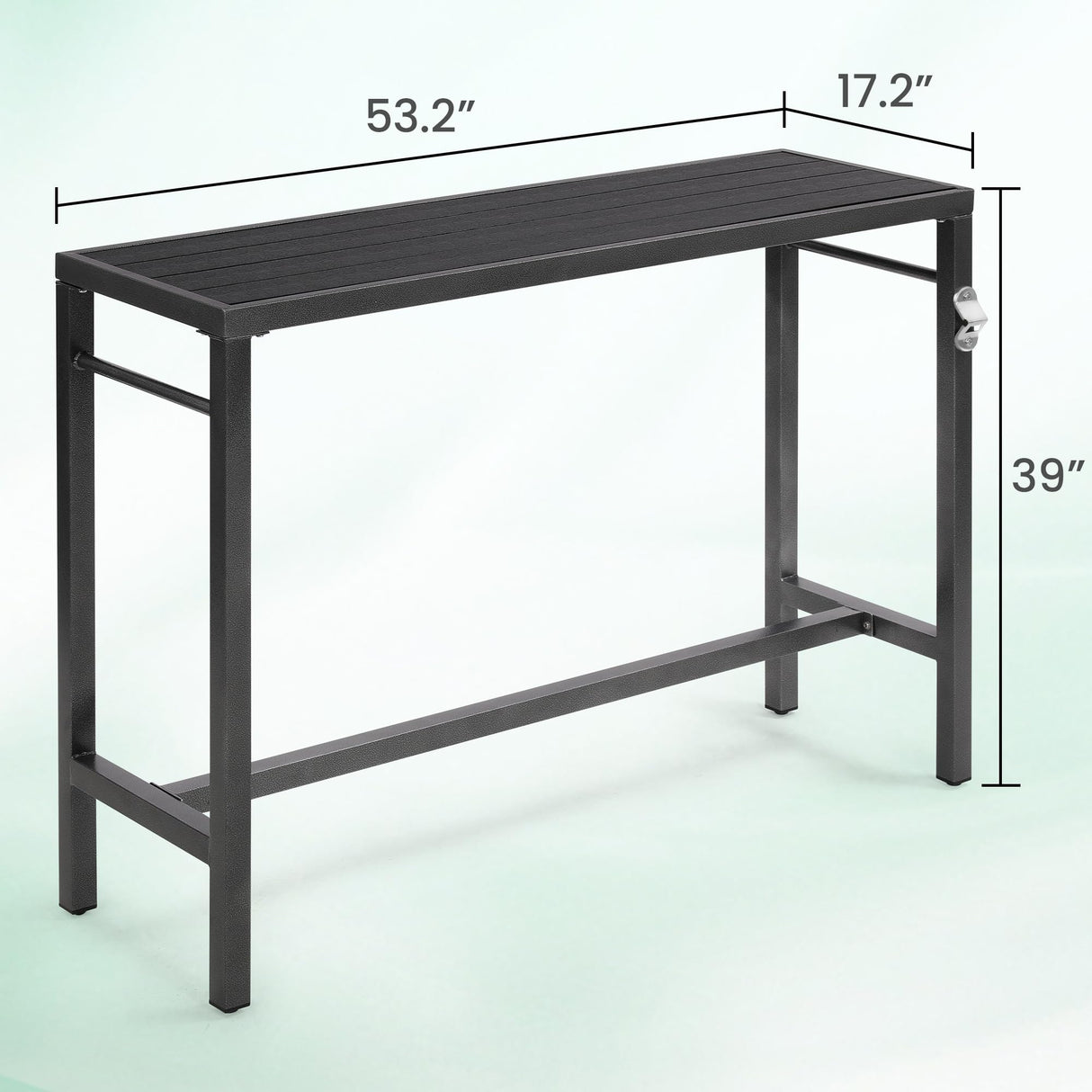 53 Inch Counter Height Bar Table, Pub Height Table, Tall High Top Table