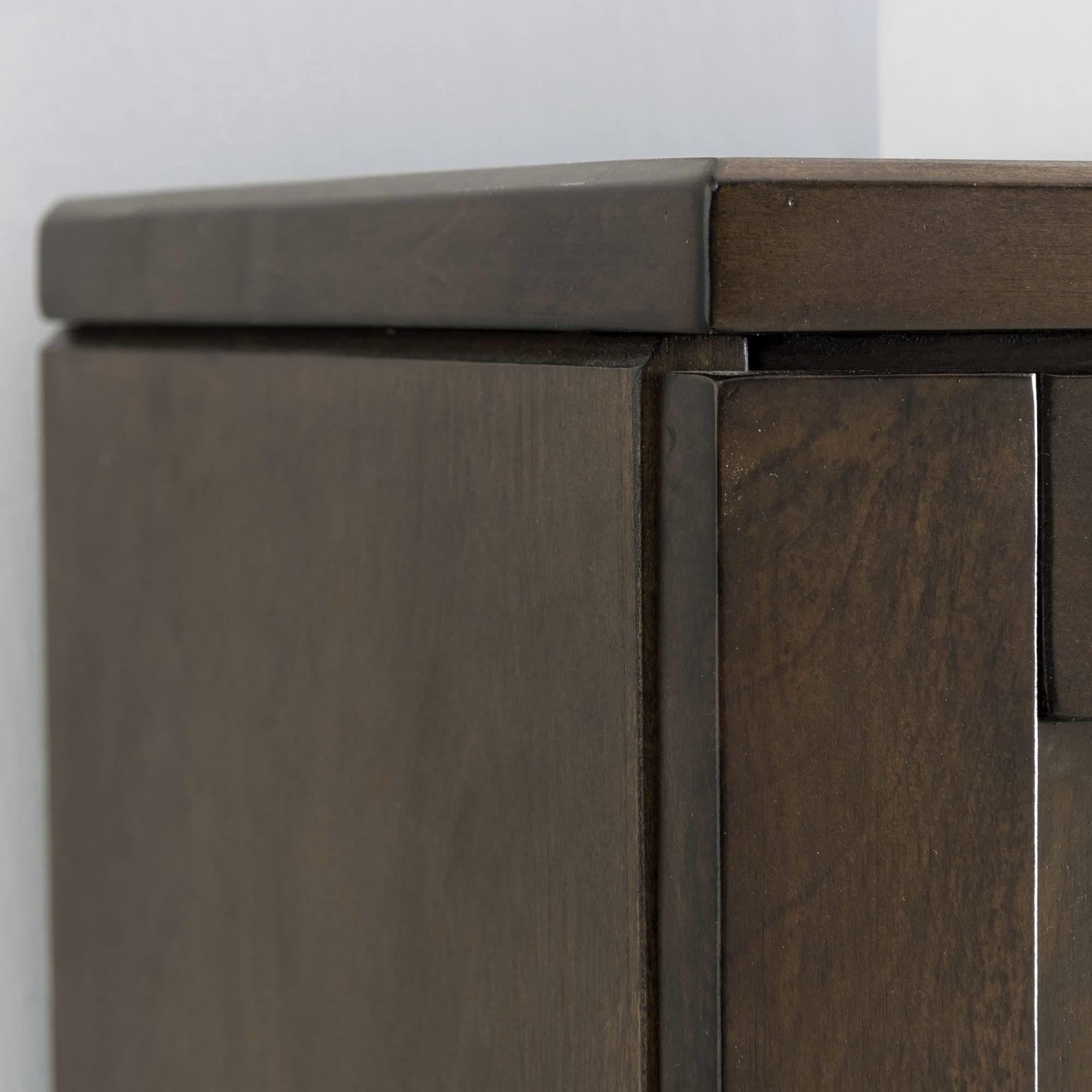 Leick Home 10083-WA Mirrored Diamond Filigree Hallstand/Entryway Table with Adjustable Shelf, Walnut