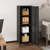 Metal Storage Cabinet, Steel File Locker with 3 Shelves 59.06-inch high for School