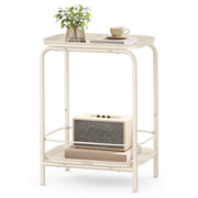 2-Tier Outdoor Table, Accent Side Table End Table, Small Tray Table
