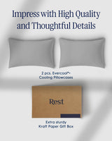 Evercool®+ Cooling Pillow Cases Standard - 2 Pillowcase for Sensitive Skin