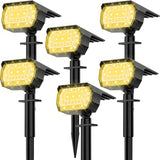 Solar Spot Lights Outdoor, [57 LED/6 Pack] Solar Lights Outdoor IP65 Waterproof
