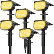 Solar Spot Lights Outdoor, [57 LED/6 Pack] Solar Lights Outdoor IP65 Waterproof