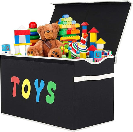 Toy Box Chest, Collapsible Sturdy Storage Bins with Lids, Extra Large Kids Toy Storage Organizer