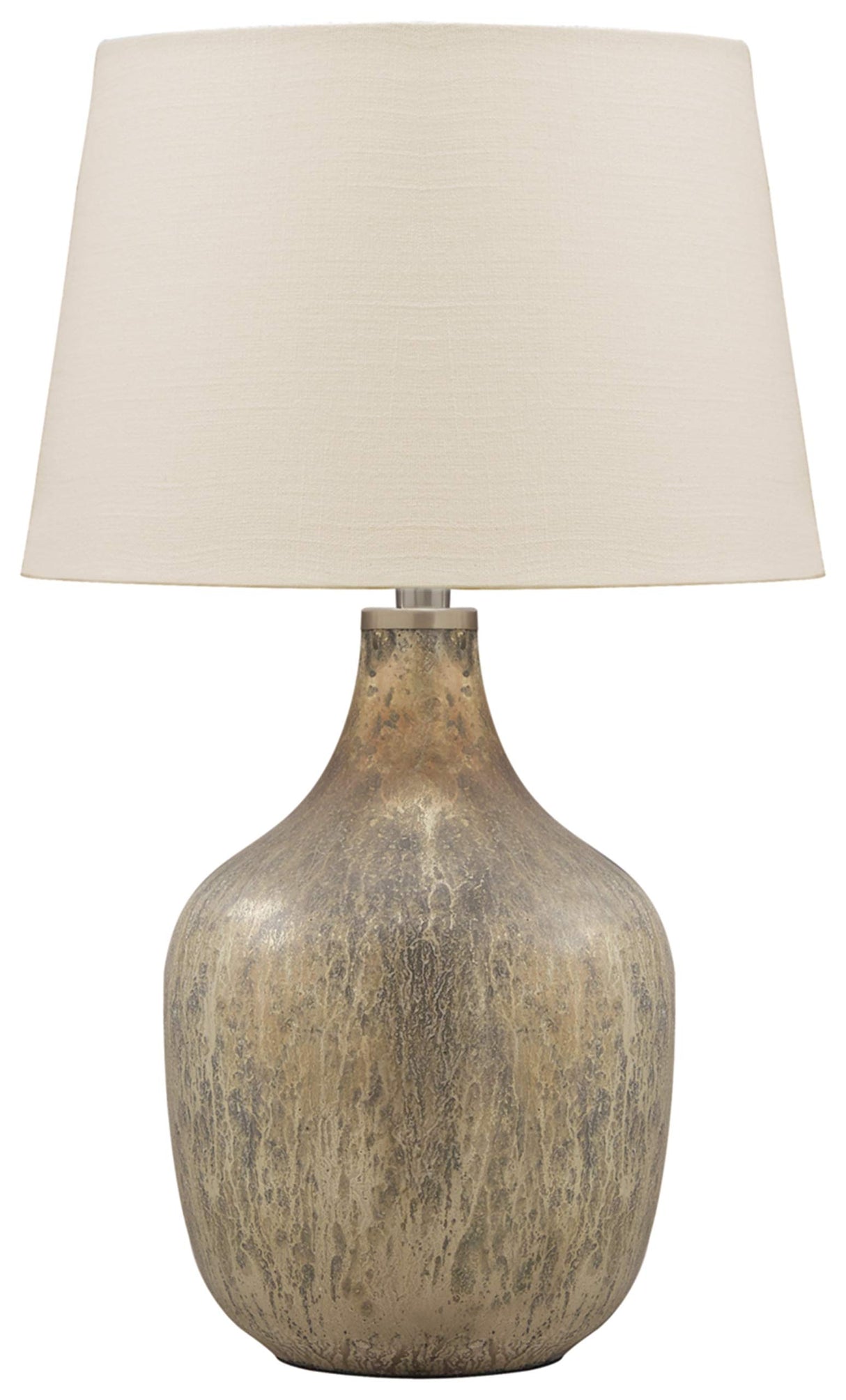 Signature Design by Ashley Mari Contemporary 27.75' Mercury Glass Table Lamp, Gray & Gold