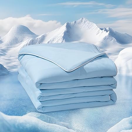 Cooling Comforter Queen Size - Q-Max 0.45 Double Sided Cooling Blanket for