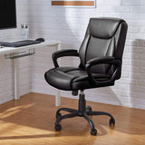 Classic Puresoft Padded Mid-Back Office Computer Desk Chair with Armrest