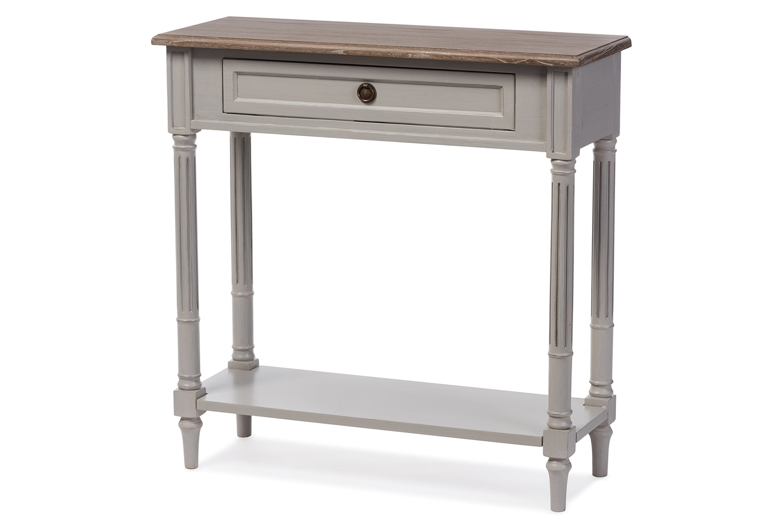 EDD8VM/M-B-W1 Console Table, White Wash