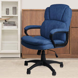 Ergonomic Executive Cloth Office Chair with Upholstered Swivel Adjustable Height Thic