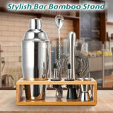 24-Piece Cocktail Shaker Bartender Kit with Stand, Boston Shaker