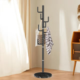 Modern Metal Coat Rack Stand with Natural Marble Base, Heavy Duty Coat Rack