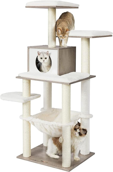 Woody Wonders Cat Tree Modern Cat Tower for Indoor Cats