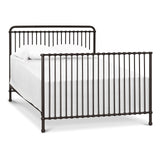 Winston 4-in-1 Convertible Metal Crib in Vintage Iron, Greenguard Gold Certified