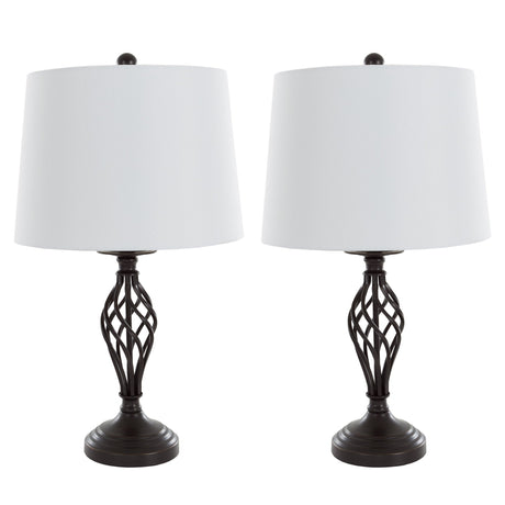 Lamps - Set of 2 Oil-Rubbed Bronze, Modern Farmhouse Style, Bedside, or Living Room