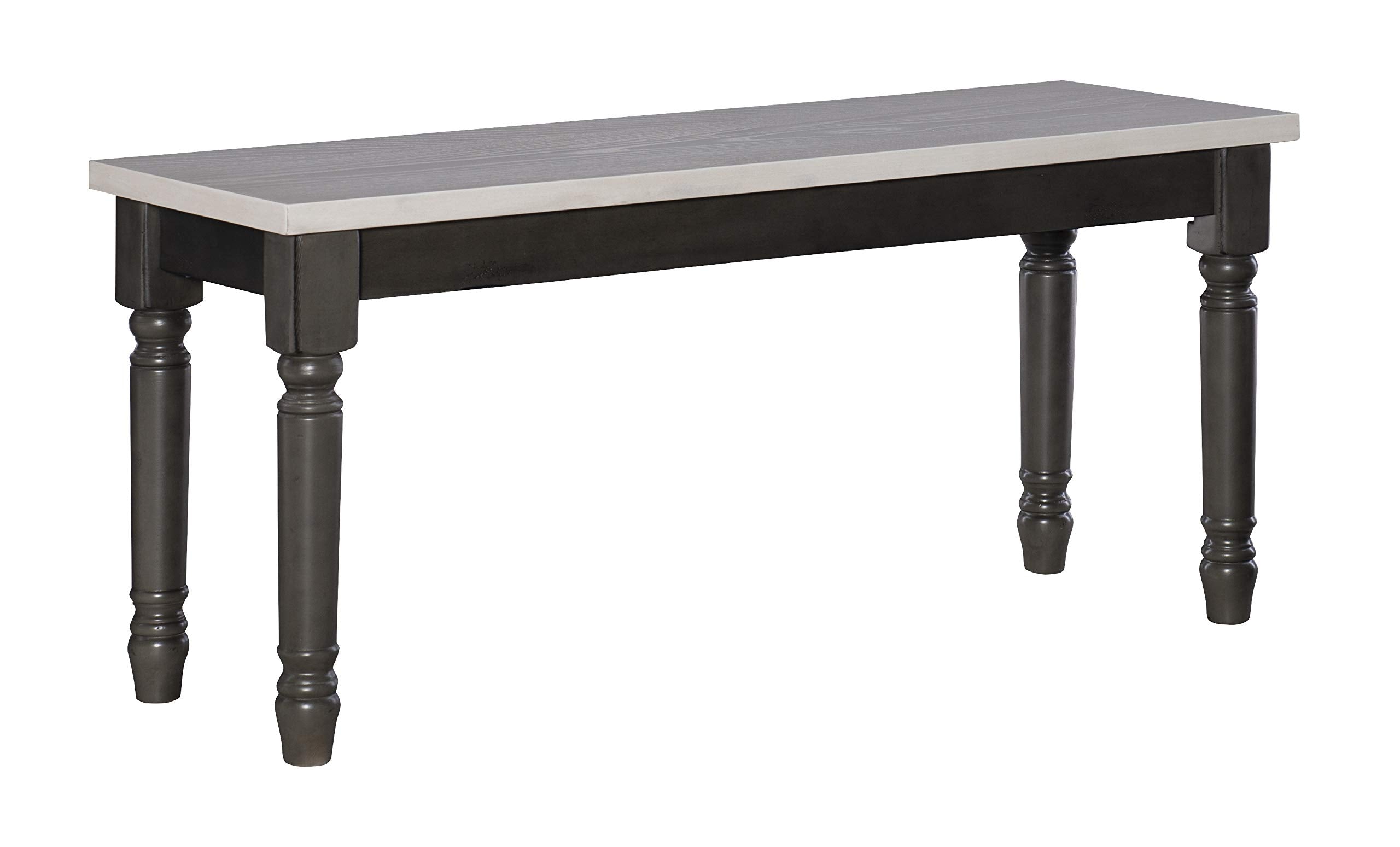 Piece Dining Set with Dark Grey Base and Smokey White Top Includes Dining Table Four