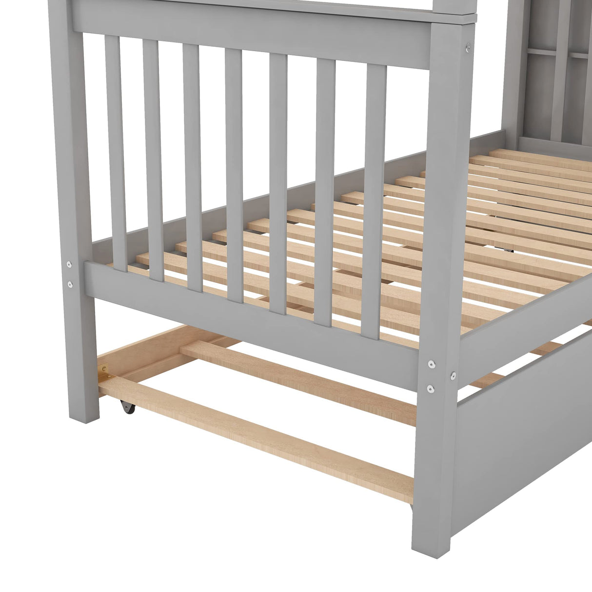 Bunk Beds, Bunk Beds Twin Over Twin Size, Twin Bunk Bed with Trundle