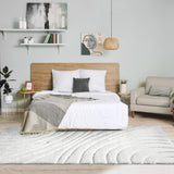 Lantanas Cream 8x10 Modern Shag Geometric Area Rug