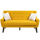 63" W Loveseat Sofa, Modern Upholstered Love Seat 2-Seater Couches