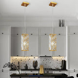 Gold Pendant Lighting Modern Pendant Light, Mini Crystal Chandeliers,Adjustable